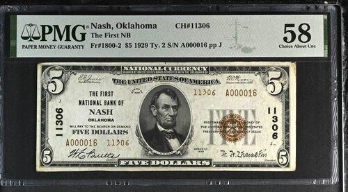 1929 $5 National Nash Oklahoma
