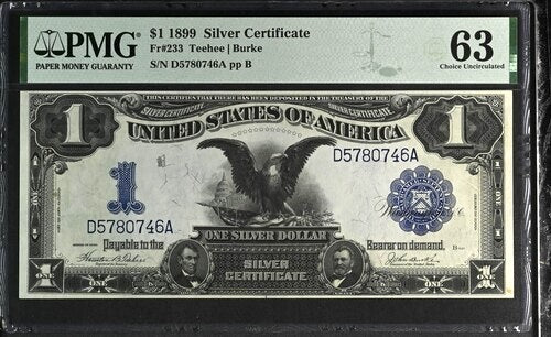 1899 $1 Silver Certificate	&quot;Black Eagle&quot;