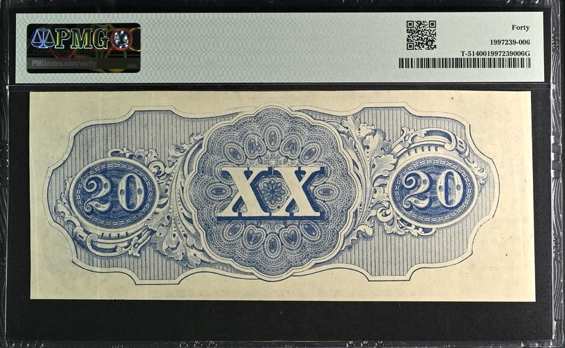 1862 $20 Confederate T-51