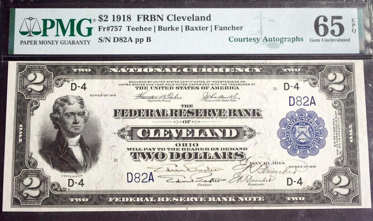 1918 $2 Federal Reserve &quot;Battleship&quot;