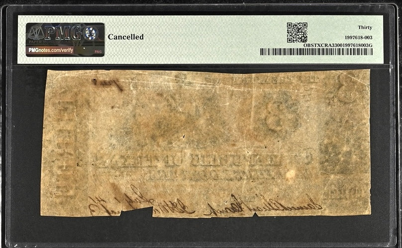 1839 $3 Republic of Texas