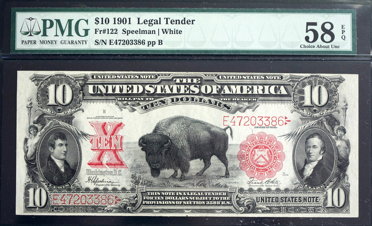 1901 $10 Legal Tender &quot;Bison&quot;