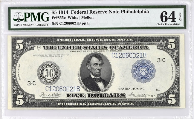 1914 $5 Federal Reserve