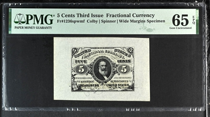 1863 .05c Fractional Wide Margin Specimen
