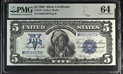 1899 $5 Silver Certificate &quot;Chief&quot;