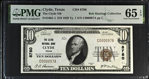 1929 $10 National - Texas