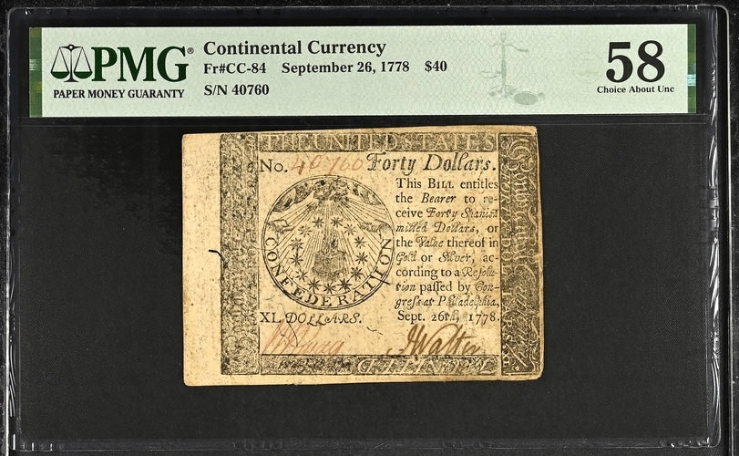 1778 $40 Colonial
