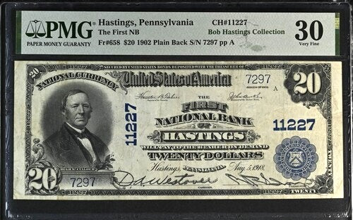 1902 $20 National Plain Back - 11227