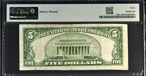 1929 $5 National Waynesville, North Carolina