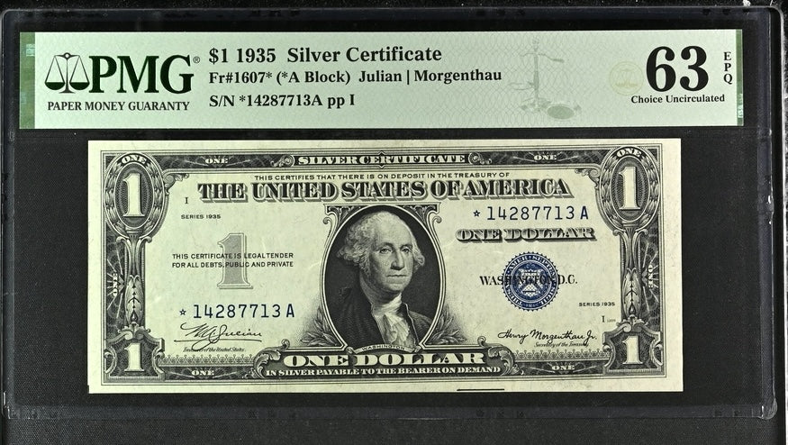 1935 $1 Silver Certificate Star Note