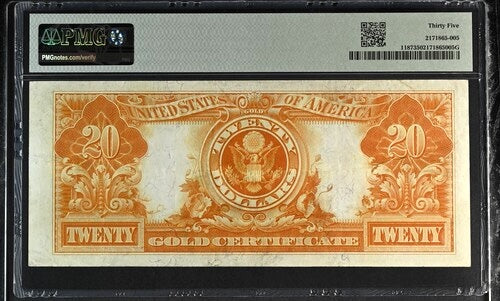 1922 $20 Gold Certificate
