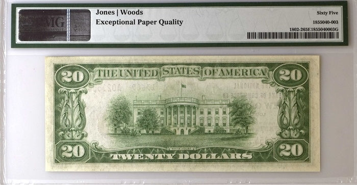 1929 $20 National New Orleans, Louisiana