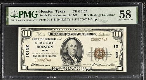 1929 $100 National Houston 10152